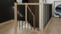 Preview: Holzpfosten Vierkant 80x80 Basispfosten Eichenholz, Alles Holz, Roll Design Geländer